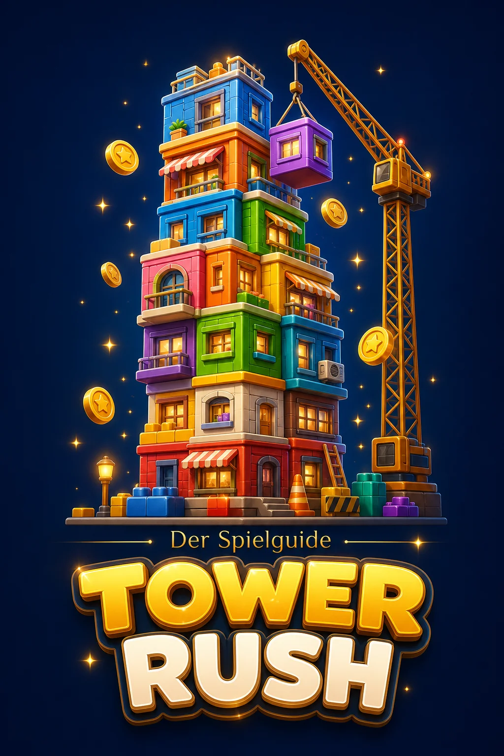 Tower Rush Spiel - Turm wächst mit steigendem Multiplikator